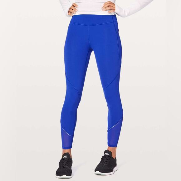 Lululemon Gait Keeper 7/8 Tight 25 Pocket Leggings Jet Stream Cobalt Blue Size 4 - Picture 1 of 8